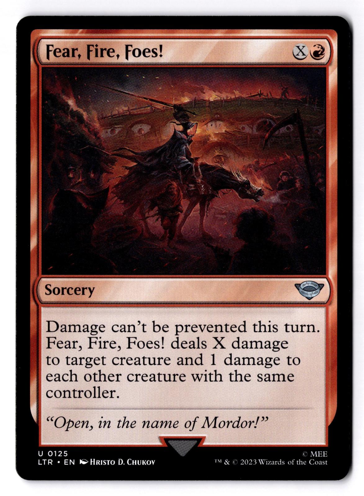 Fear, Fire, Foes! 125 Magic: The Gathering LP