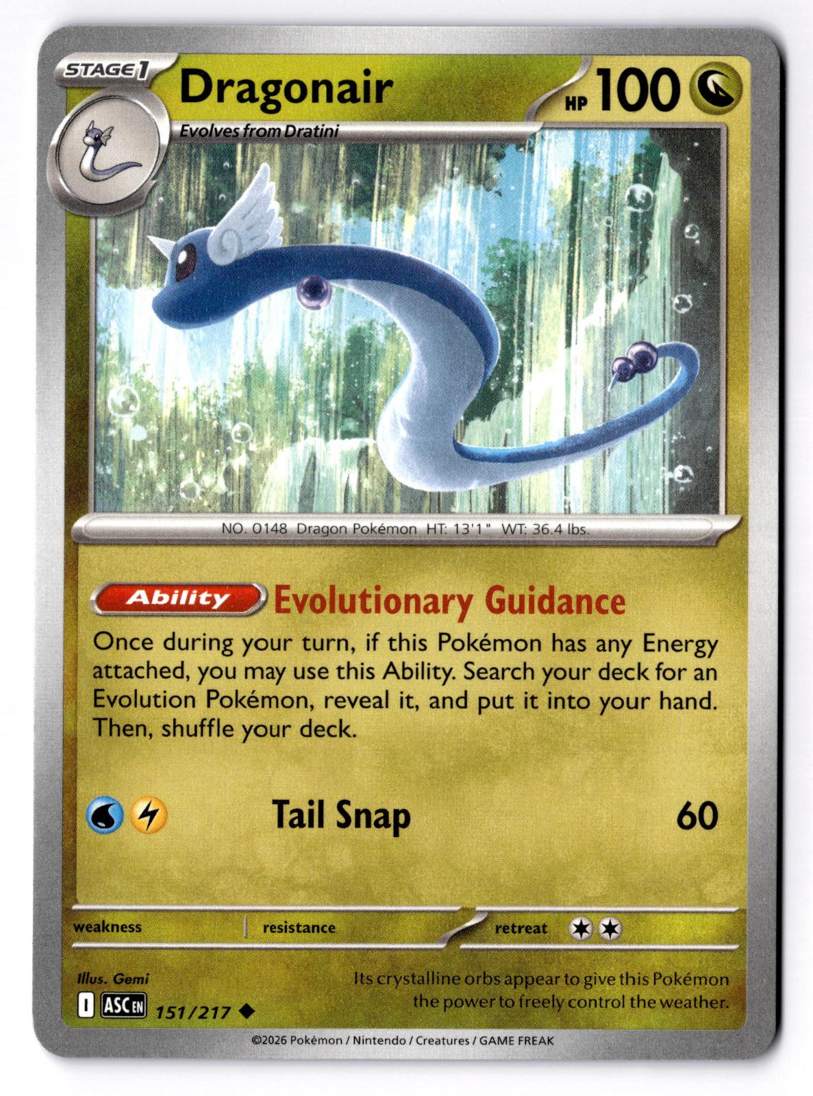 Dragonair 151/217 Uncommon Ascended Heroes Pokemon Near Mint