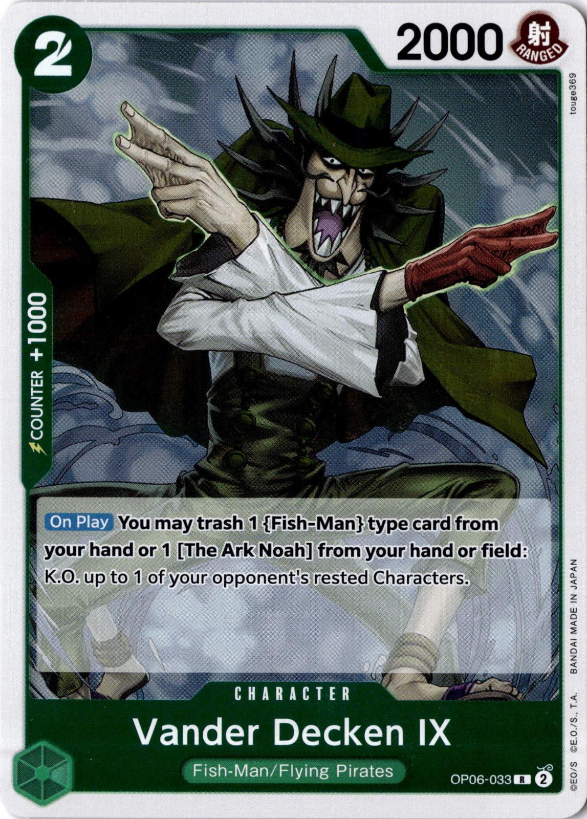 Vander Decken IX OP06-033 Rare Wings of the Captain One Piece Foil Near Mint