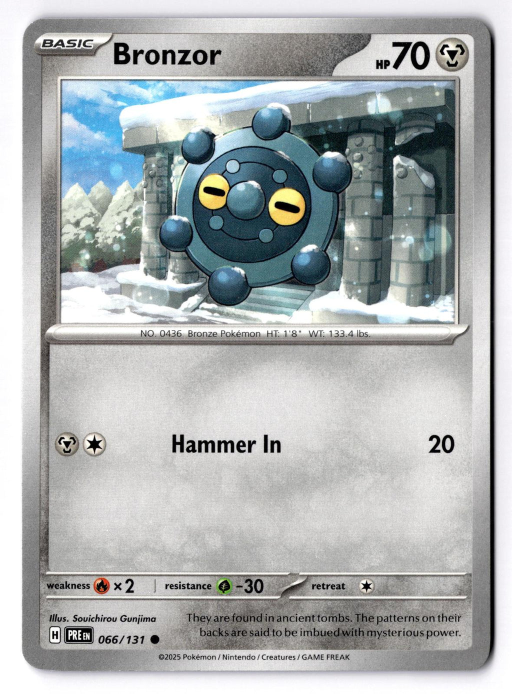 Bronzor 066/131 Common Prismatic Evolutions Pokemon Near Mint