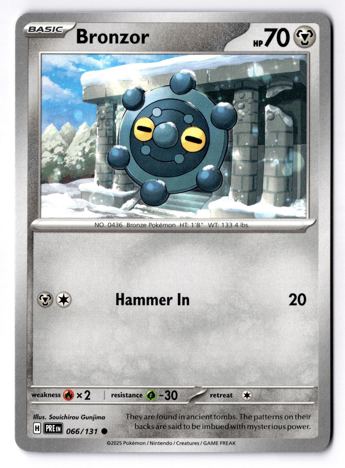 Bronzor 066/131 Common Prismatic Evolutions Pokemon Near Mint