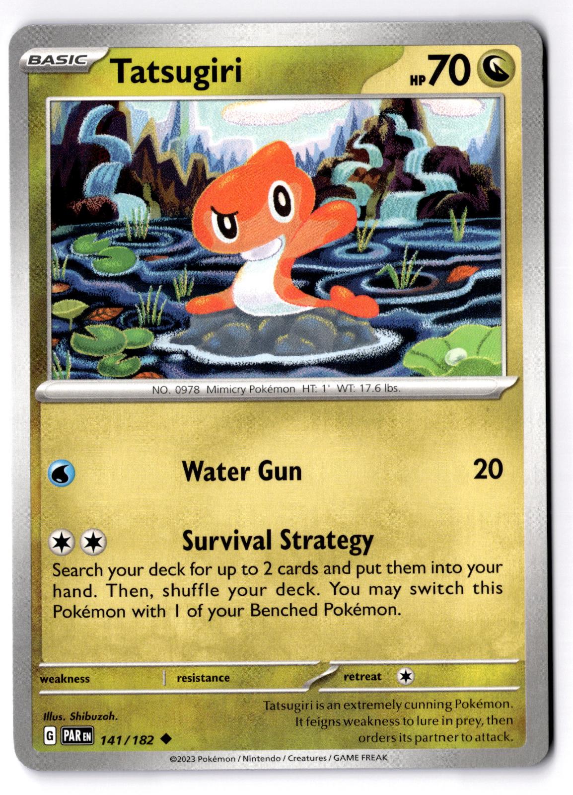 Tatsugiri 141/182 Uncommon Paradox Rift Pokemon Near Mint