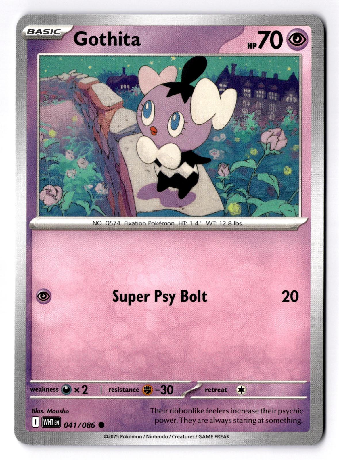 Gothita 041/086 Common White Flare Pokemon Near Mint