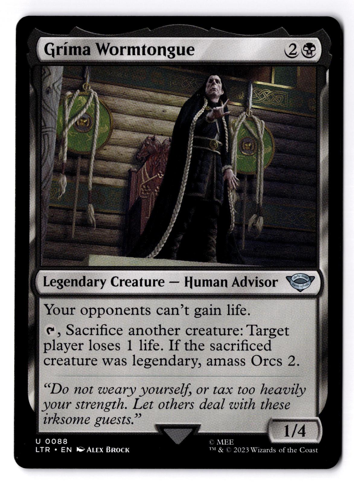 Grima Wormtongue 88 Magic: The Gathering LP