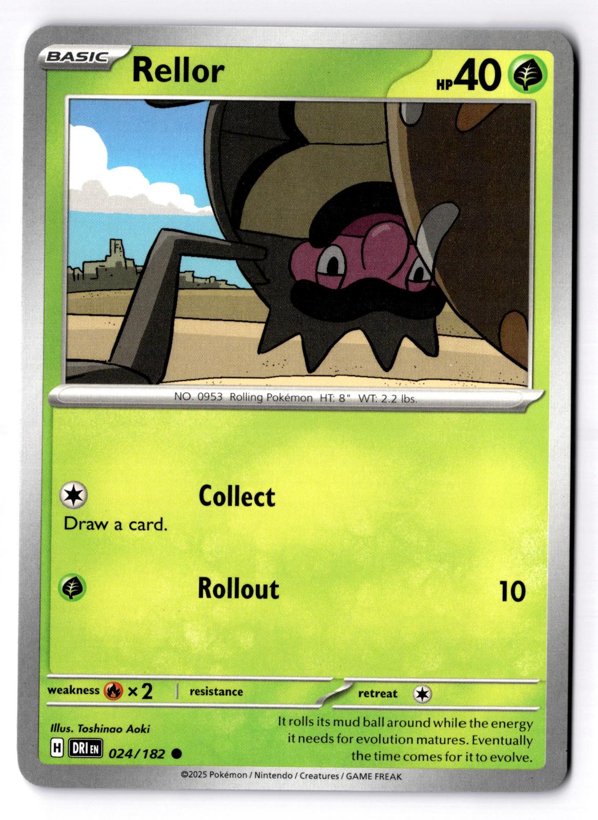 Rellor 024/182 Common Destined Rivals Pokemon Near Mint