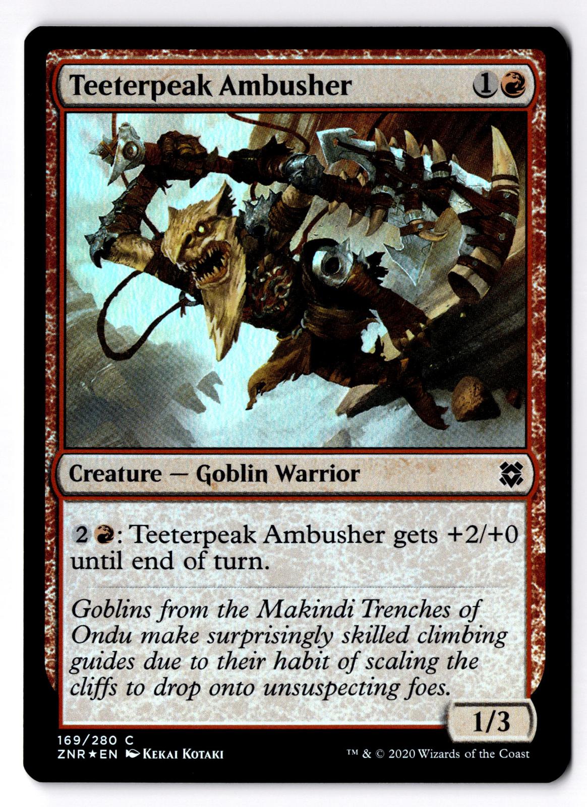 Teeterpeak Ambusher 169 Common Zendikar Rising Magic: The Gathering Foil LP