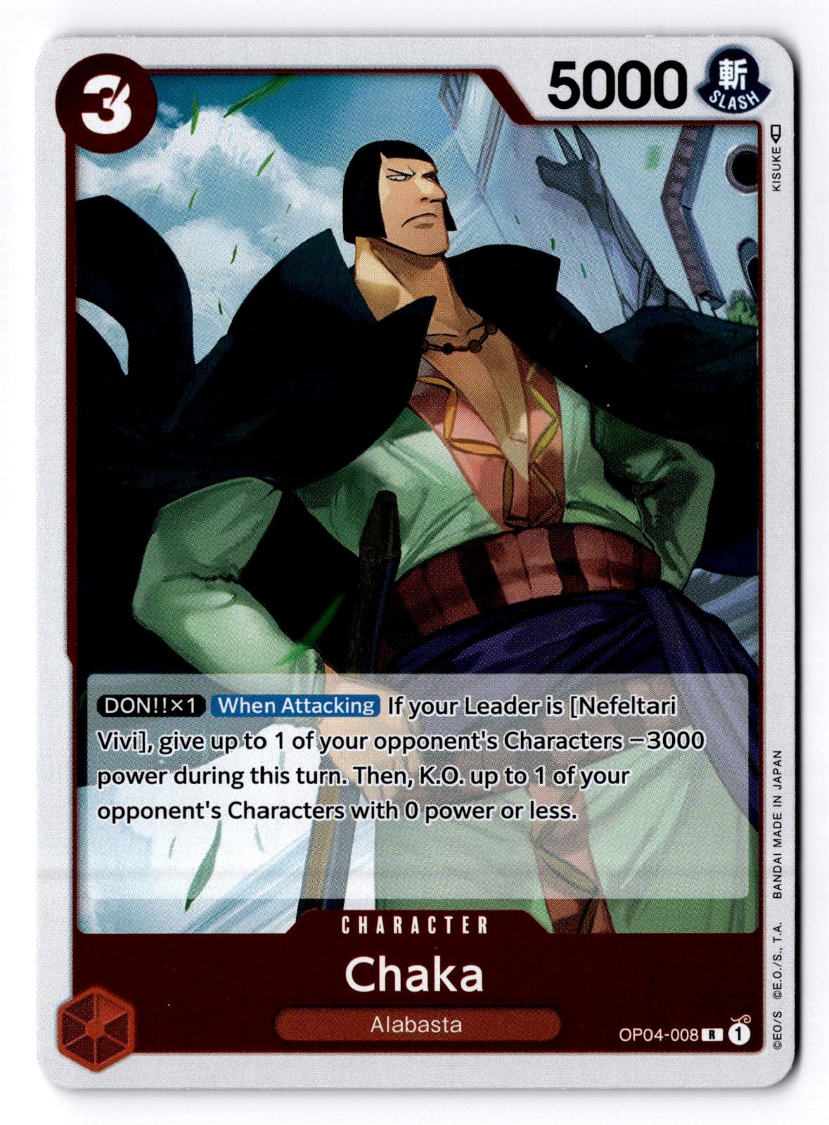 Chaka OP04-008 Rare Kingdoms of Intrigue One Piece Foil Near Mint