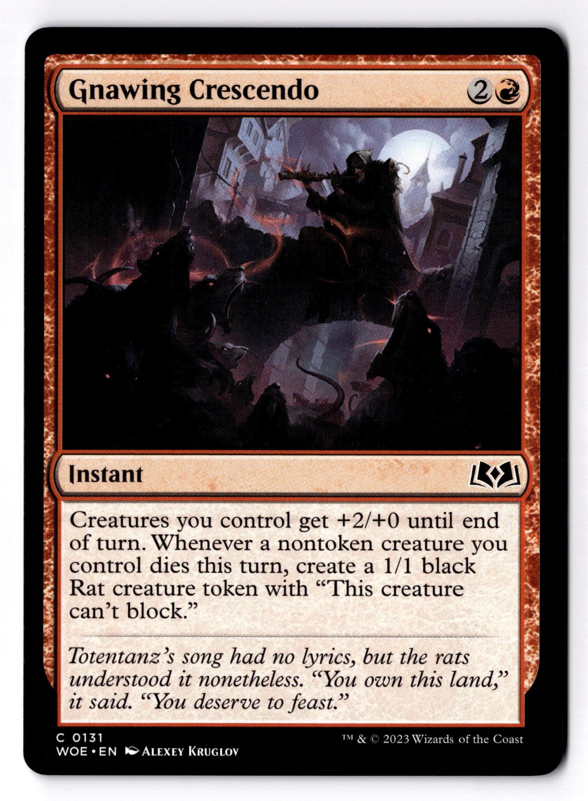 Gnawing Crescendo 131 Common Wilds of Eldraine Magic: The Gathering LP