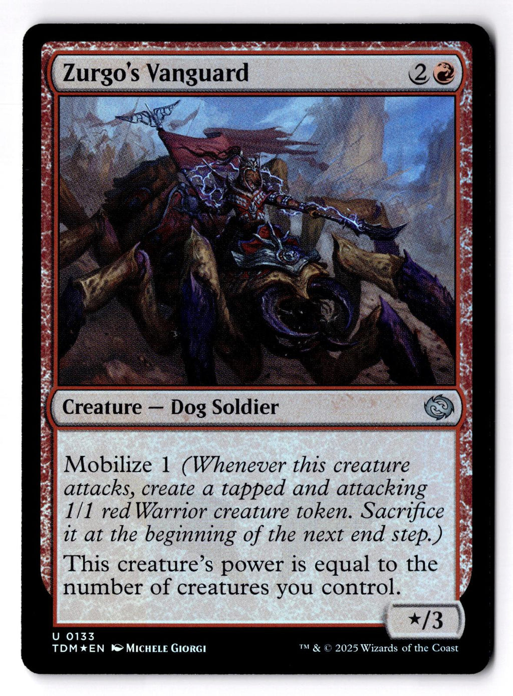 Zurgo's Vanguard 133 Uncommon Tarkir: Dragonstorm Magic: The Gathering Foil LP