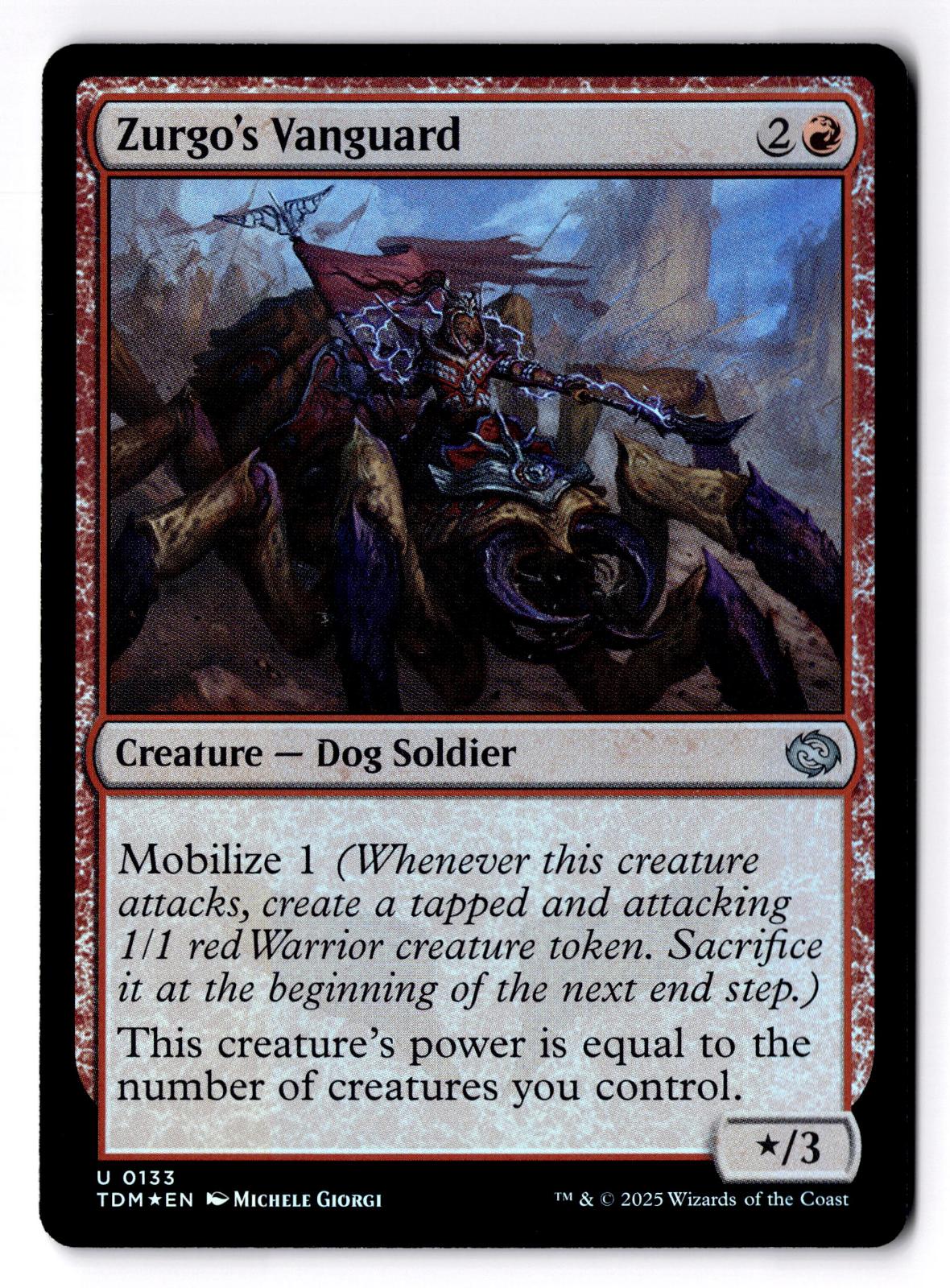 Zurgo's Vanguard 133 Uncommon Tarkir: Dragonstorm Magic: The Gathering Foil LP