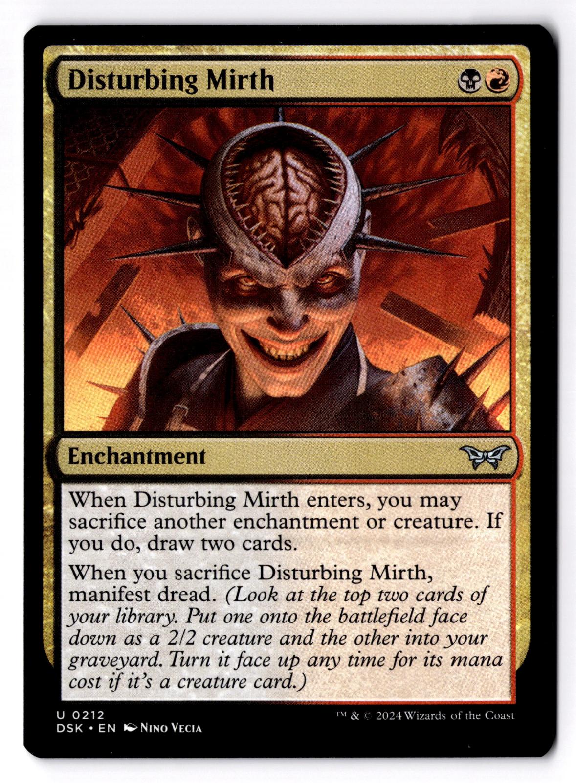 Disturbing Mirth 212 Uncommon Duskmourn: House of Horror Magic: The Gathering LP