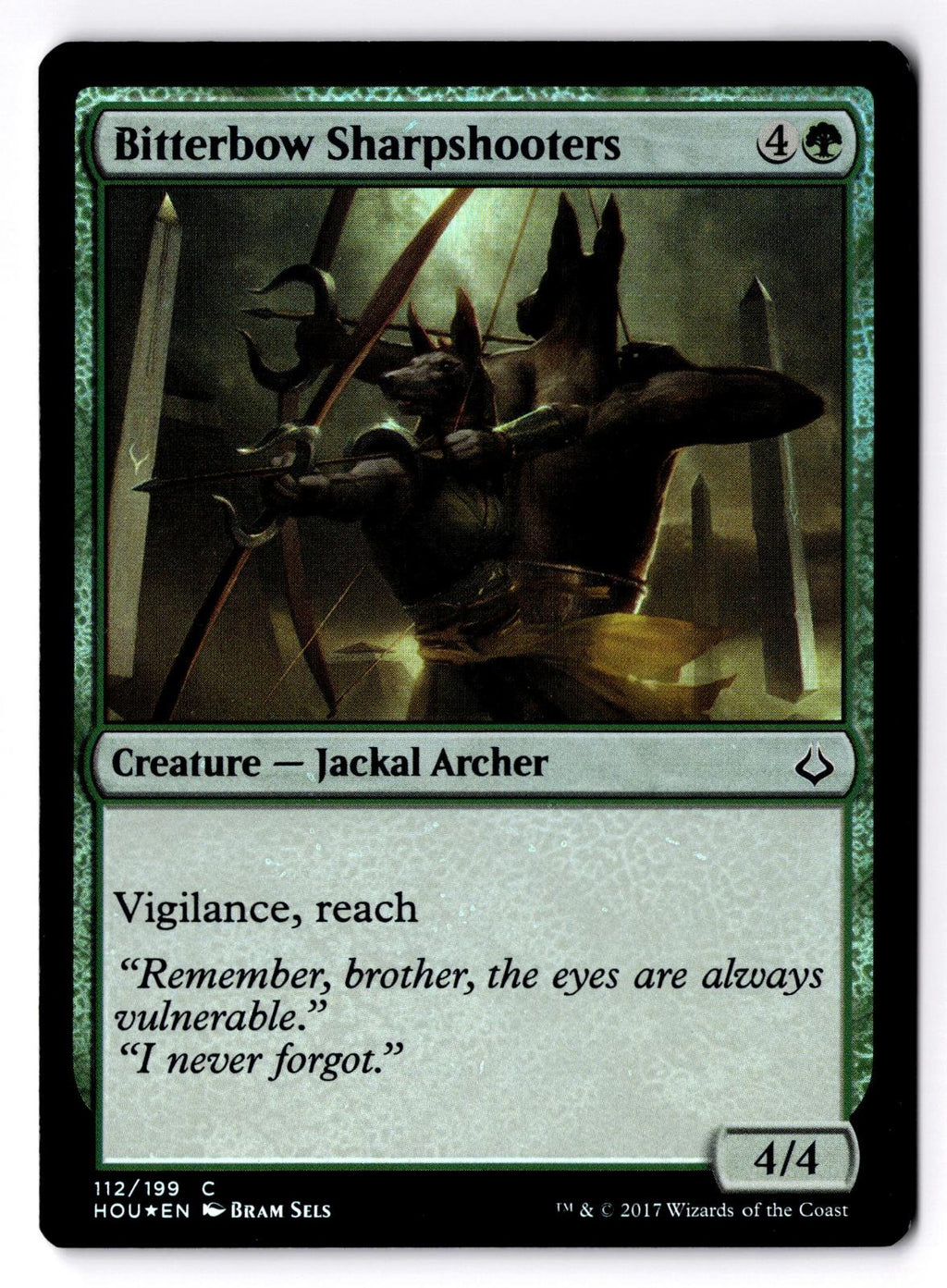 Bitterbow Sharpshooters 112 Hour of Devastation Magic: The Gathering Foil LP