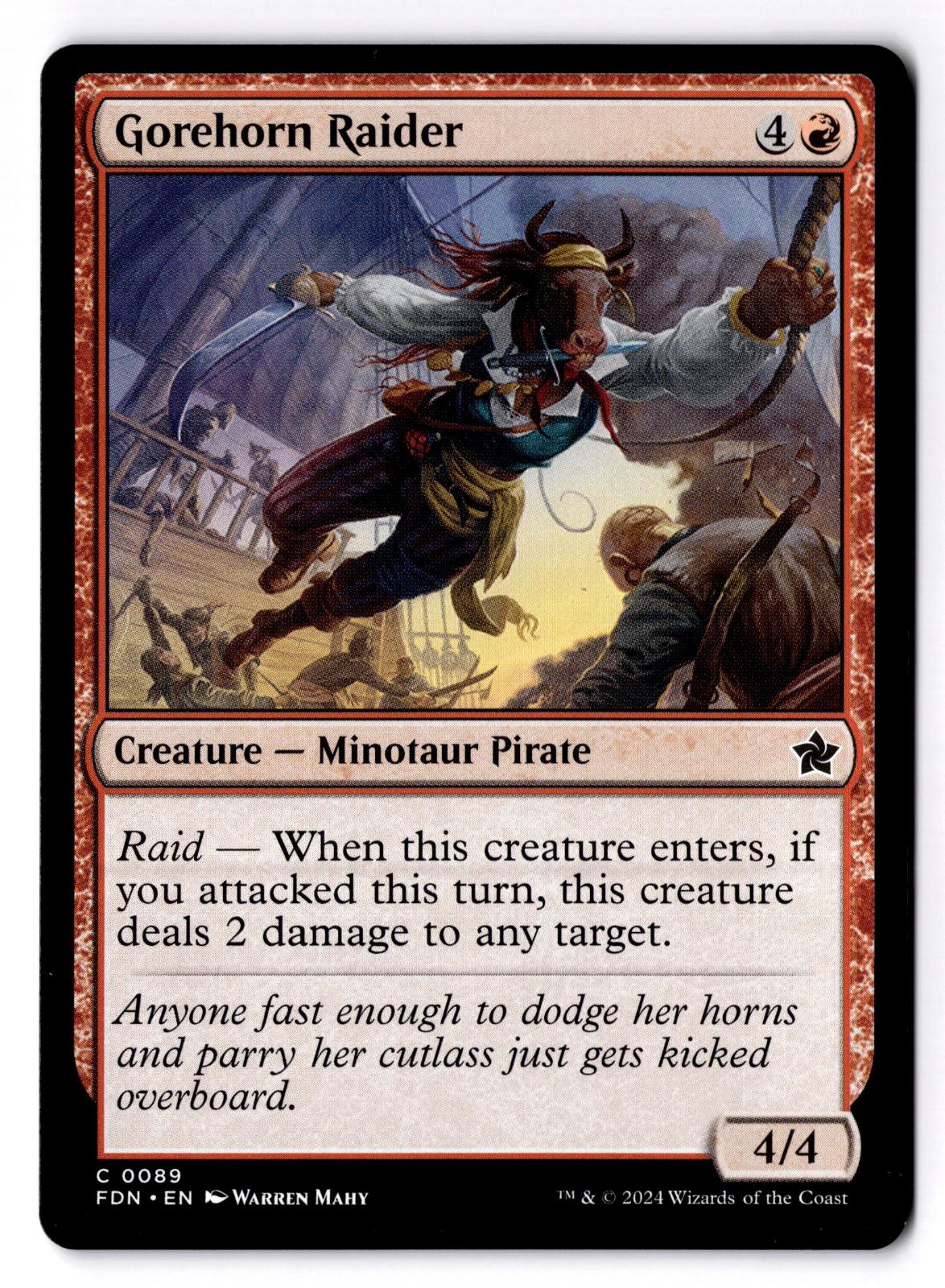 Gorehorn Raider 89 Common Foundations Magic: The Gathering Lightly Played