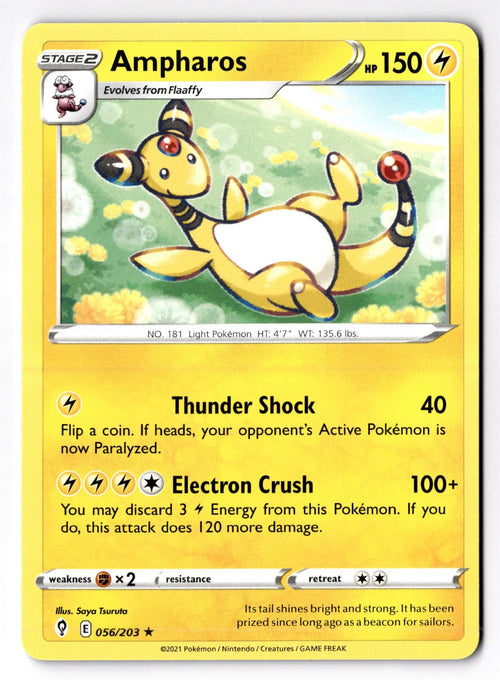 Ampharos 056/203 Rare Evolving Skies Pokemon Lightly Played