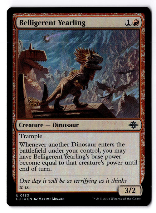 Belligerent Yearling 133 The Lost Caverns of Ixalan Magic: The Gathering Foil LP