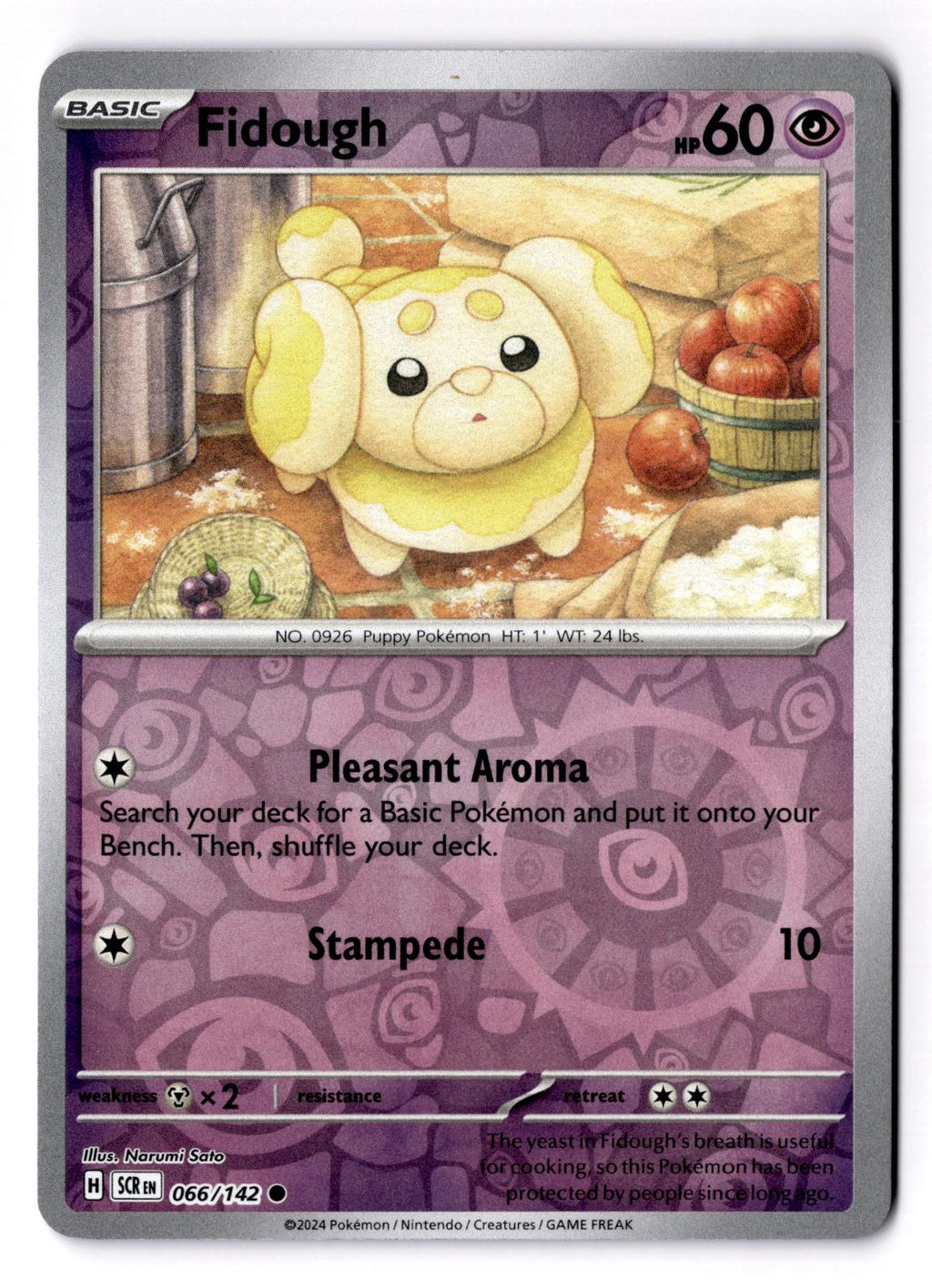 Fidough 066/142 Common Stellar Crown Pokemon Reverse Holo Near Mint