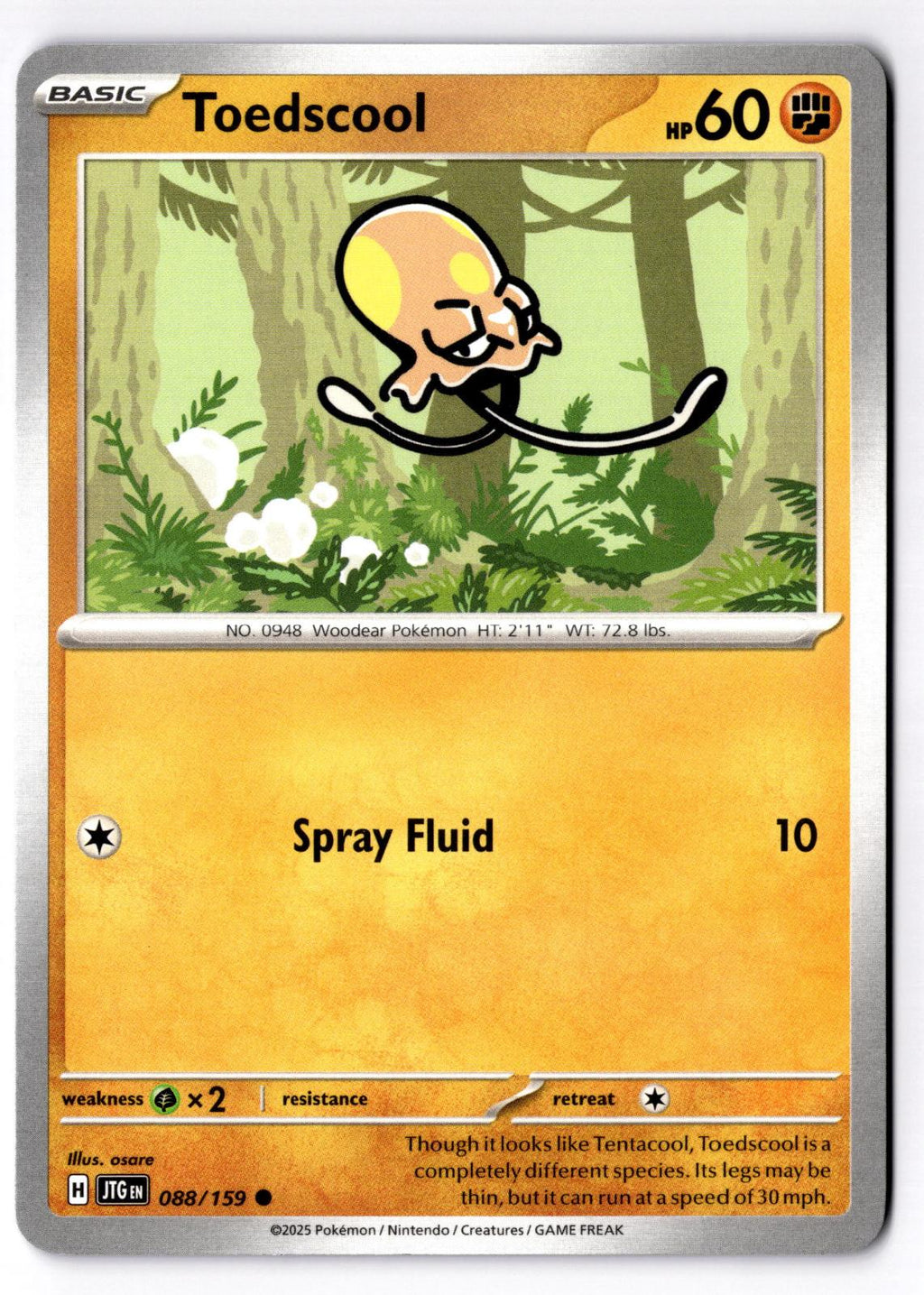Toedscool 088/159 Common Journey Together Pokemon Near Mint