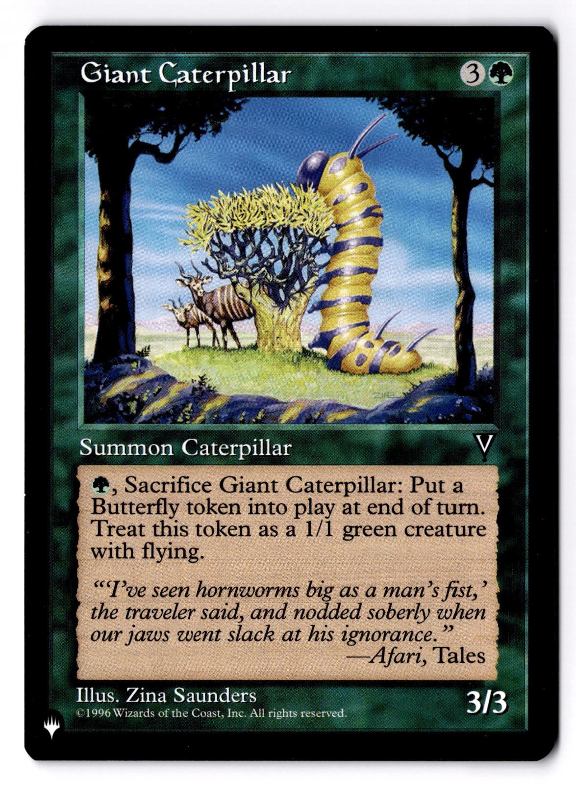Giant Caterpillar Common The List Reprints Magic: The Gathering Lightly Played