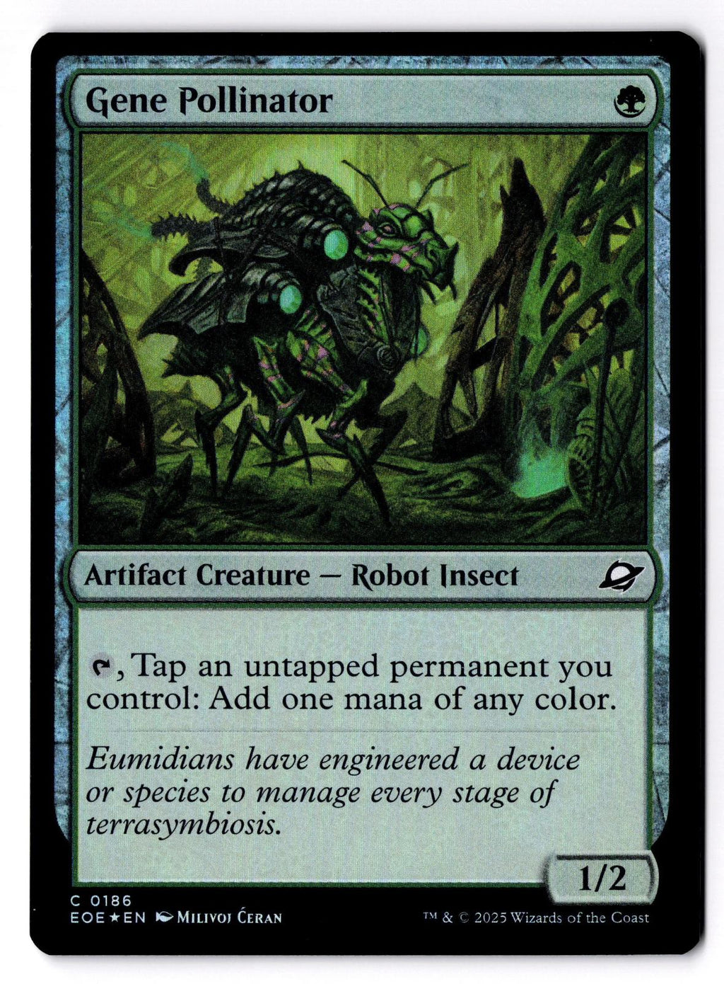 Gene Pollinator 186 Common Edge of Eternities Magic: The Gathering Foil LP