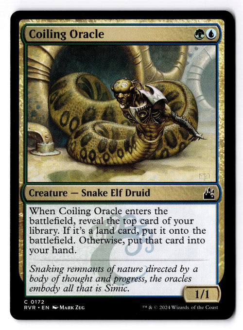 Coiling Oracle 172 Common Ravnica Remastered Magic: The Gathering Lightly Played