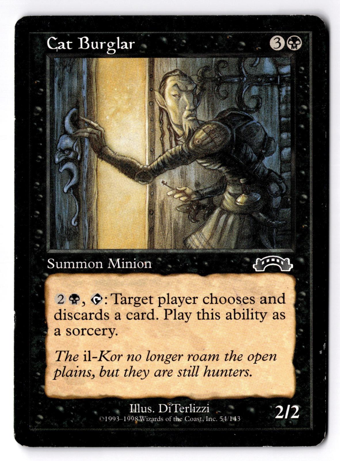 Cat Burglar 54 Common Exodus Magic: The Gathering Moderately Played