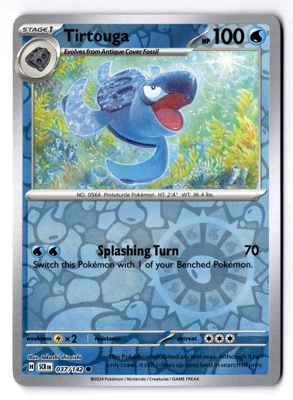 Tirtouga 037/142 Common Stellar Crown Pokemon Reverse Holo Near Mint