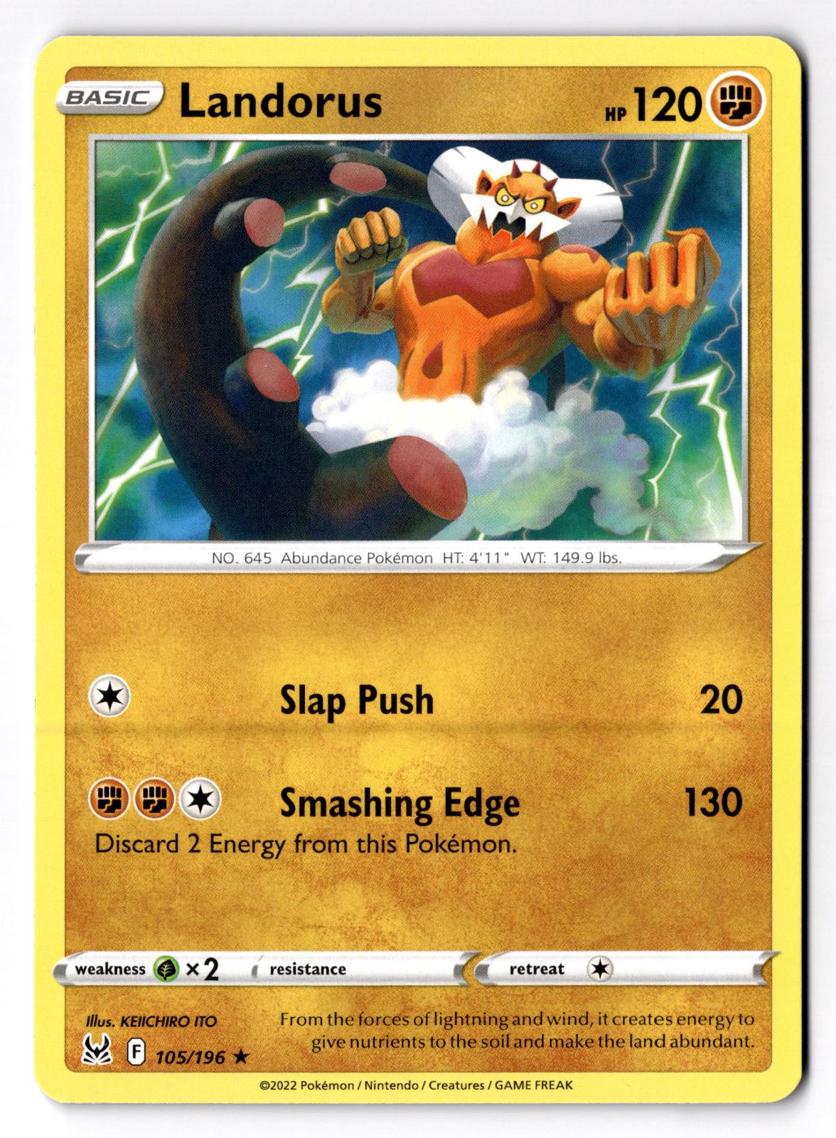 Landorus 105/196 Rare Lost Origin Pokemon Near Mint