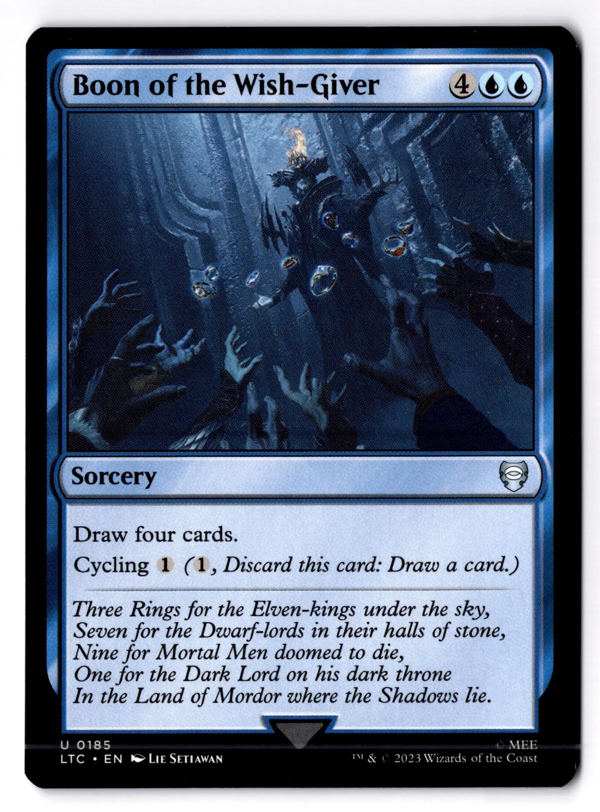 Boon of the Wish-Giver 185 Magic: The Gathering LP