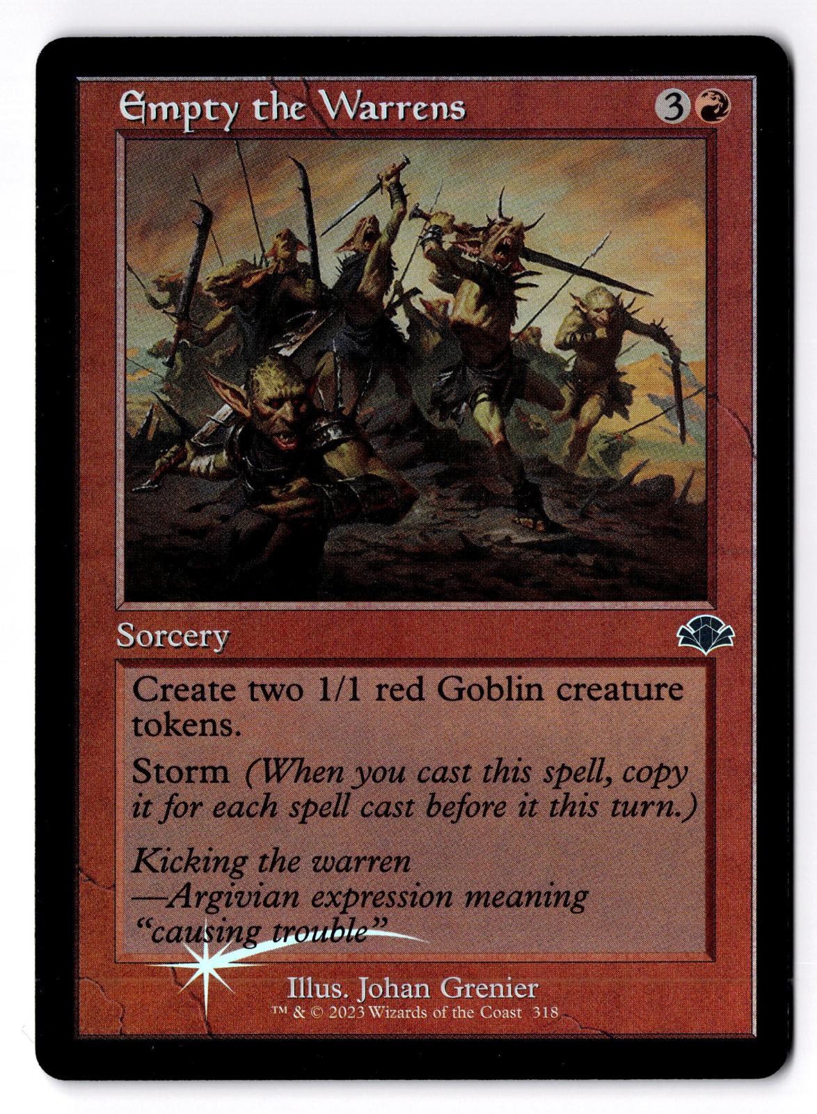 Empty the Warrens (Retro Frame) 318 Magic: The Gathering Foil LP