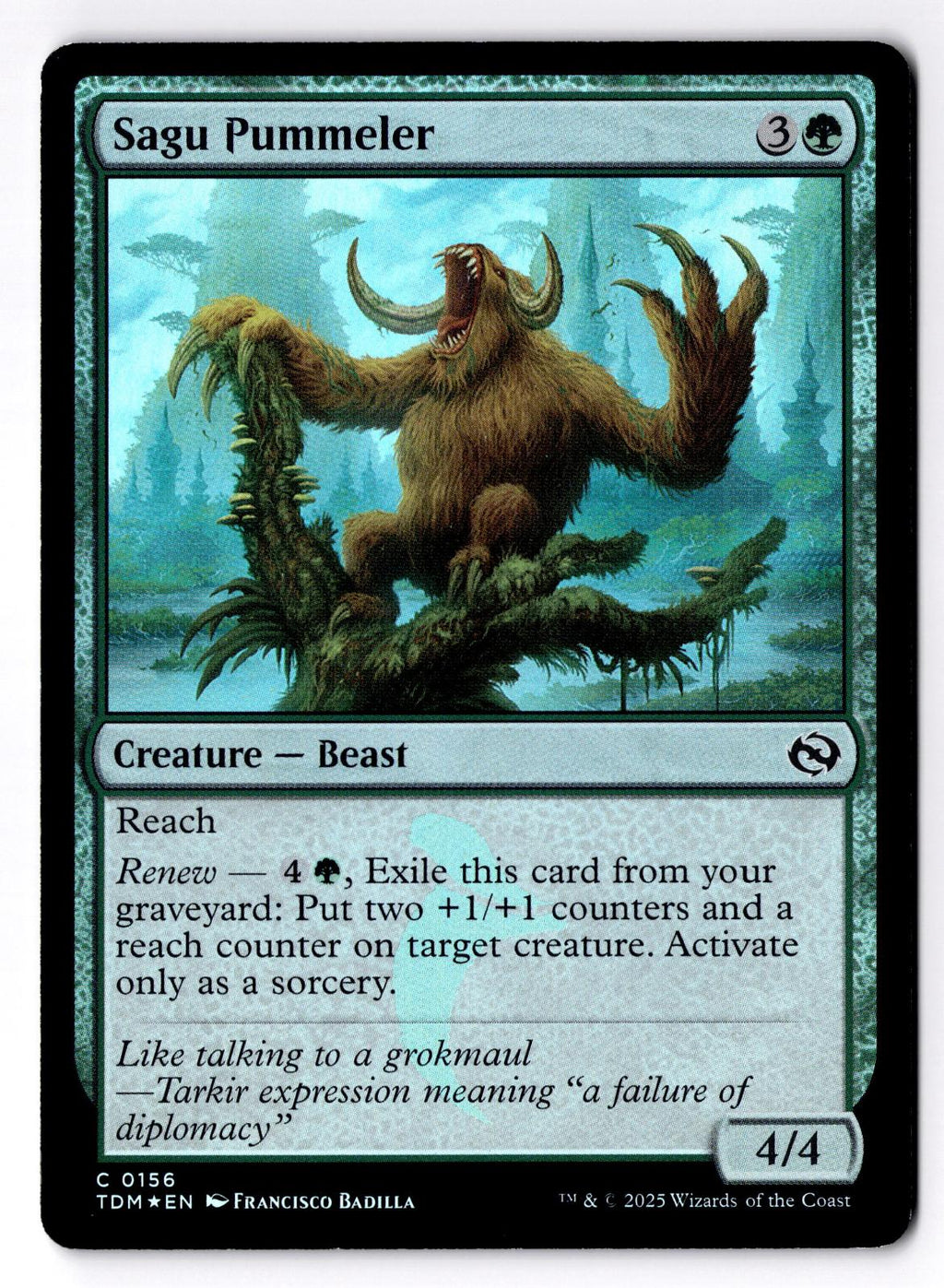 Sagu Pummeler 156 Common Tarkir: Dragonstorm Magic: The Gathering Foil LP