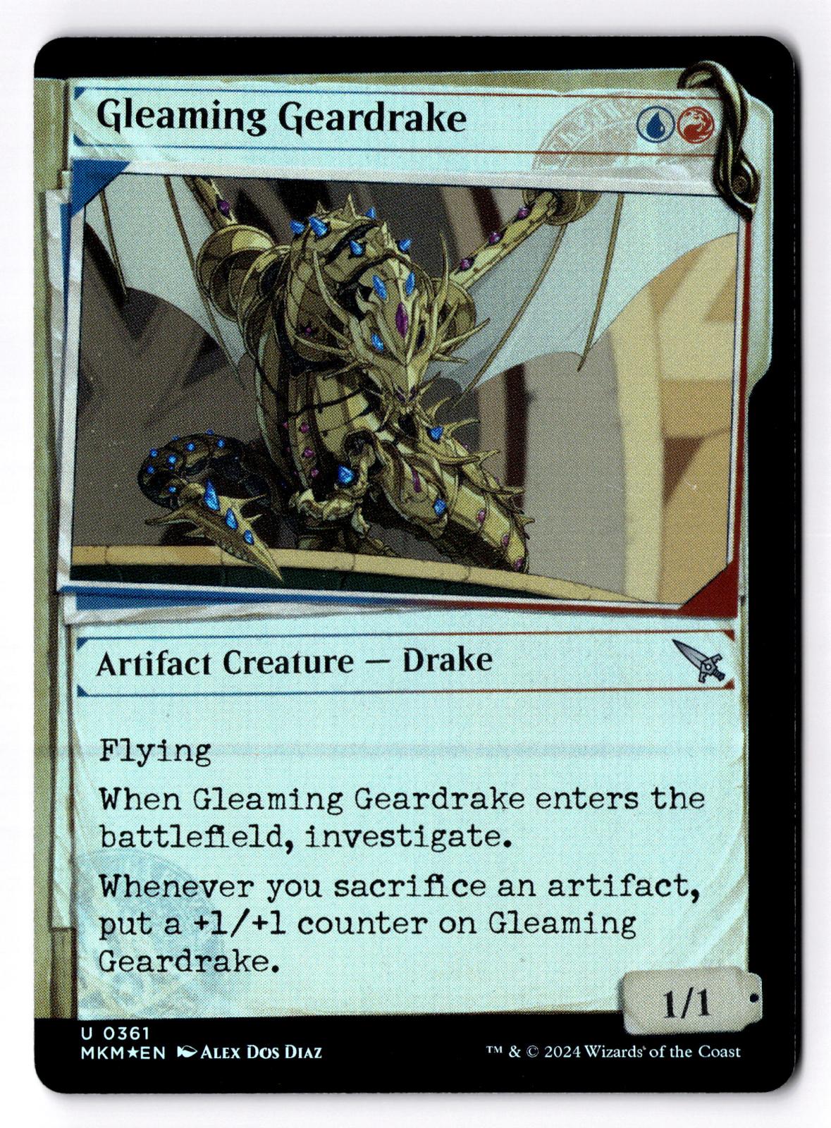 Gleaming Geardrake (Showcase) 361 Murders at Karlov Manor Foil LP