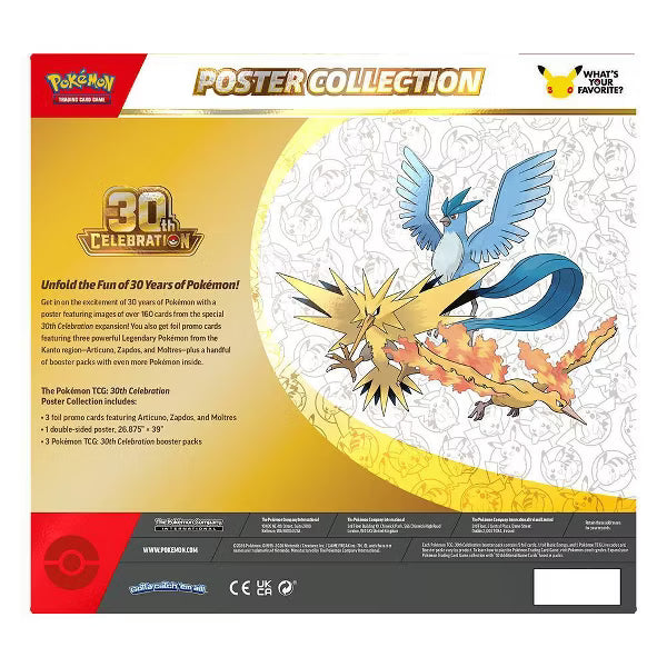 Pokemon 30th Anniversary Poster Collection