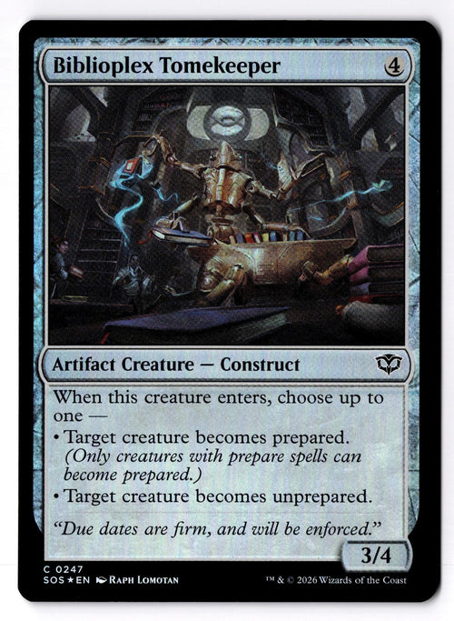 Biblioplex Tomekeeper 247 Secrets of Strixhaven Magic: The Gathering Foil LP