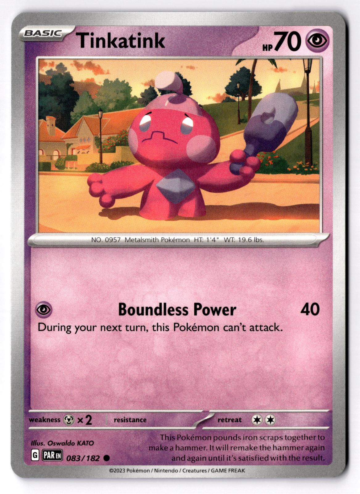 Tinkatink 083/182 Common Paradox Rift Pokemon Near Mint