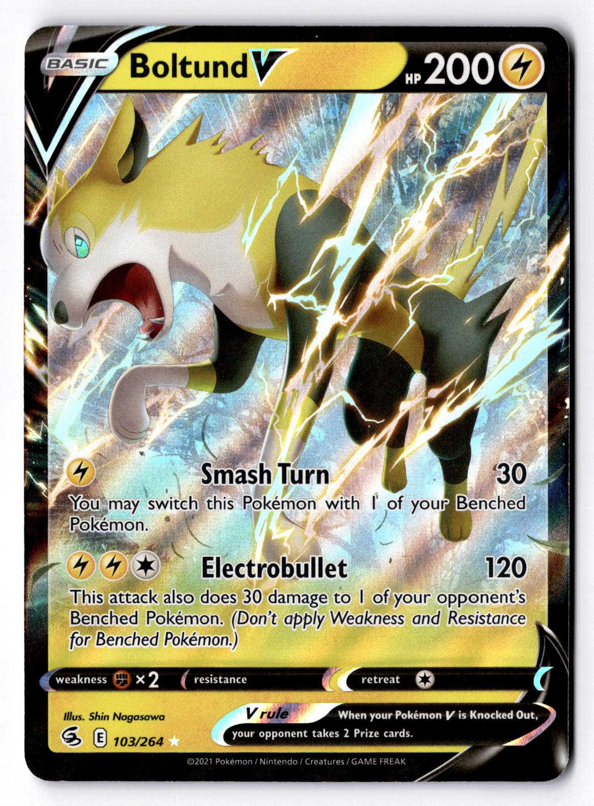 Boltund V 103/264 Holo Ultra Rare Fusion Strike Pokemon Near Mint