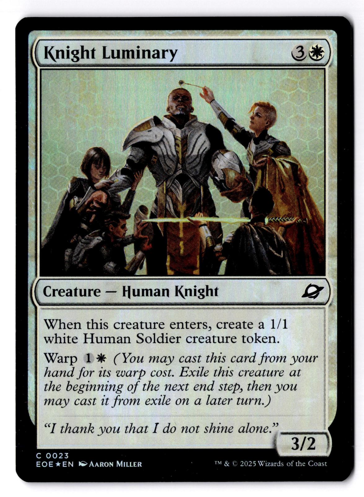 Knight Luminary 23 Common Edge of Eternities Magic: The Gathering Foil LP