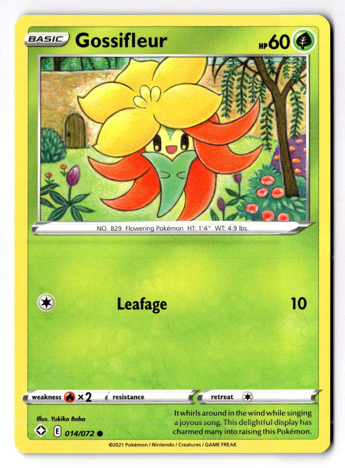 Gossifleur 014/072 Common Shining Fates Pokemon Near Mint