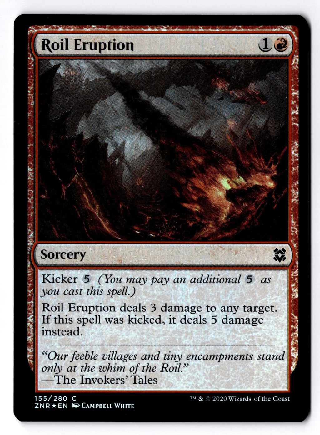 Roil Eruption 155 Common Zendikar Rising Magic: The Gathering Foil LP