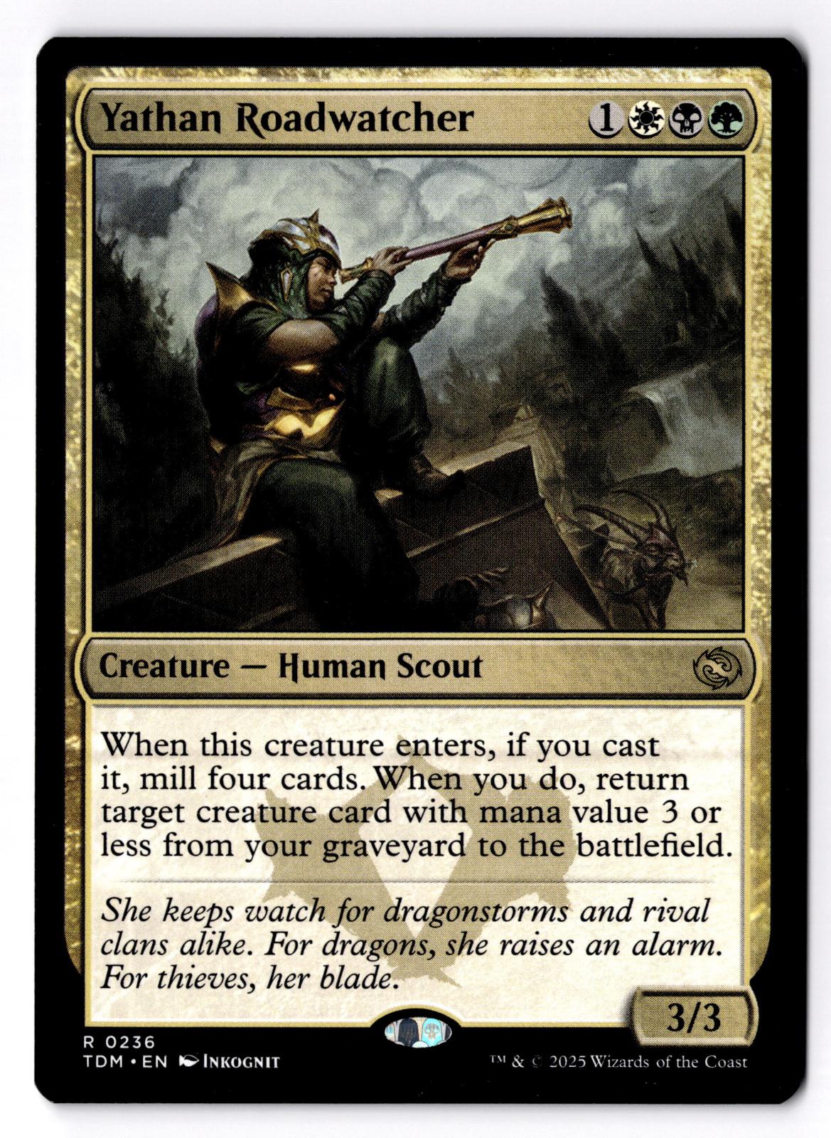 Yathan Roadwatcher 236 Rare Tarkir: Dragonstorm Magic: The Gathering LP