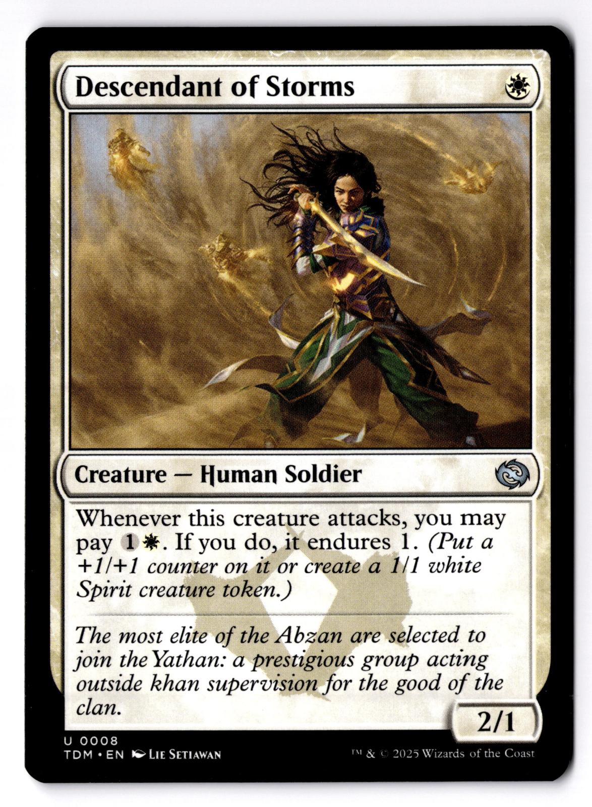 Descendant of Storms 8 Uncommon Tarkir: Dragonstorm Magic: The Gathering LP