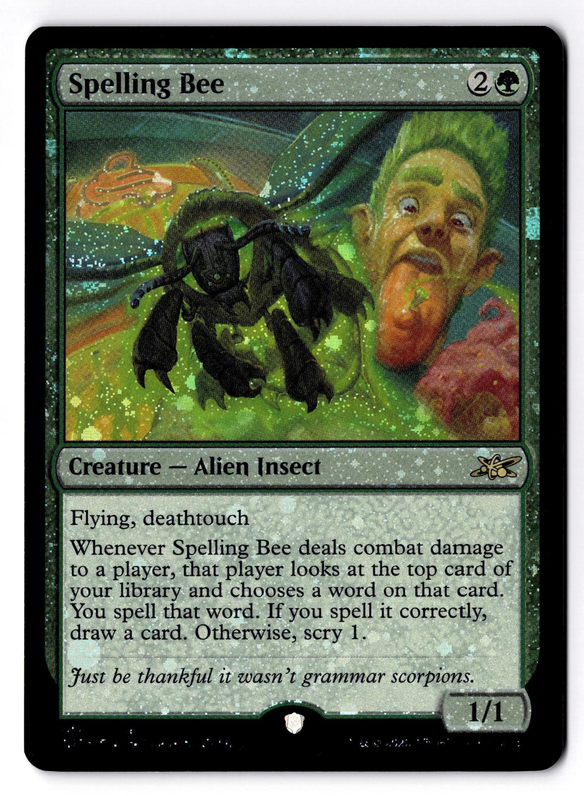 Spelling Bee (Galaxy Foil) 441 Rare Unfinity Magic: The Gathering Lightly Played
