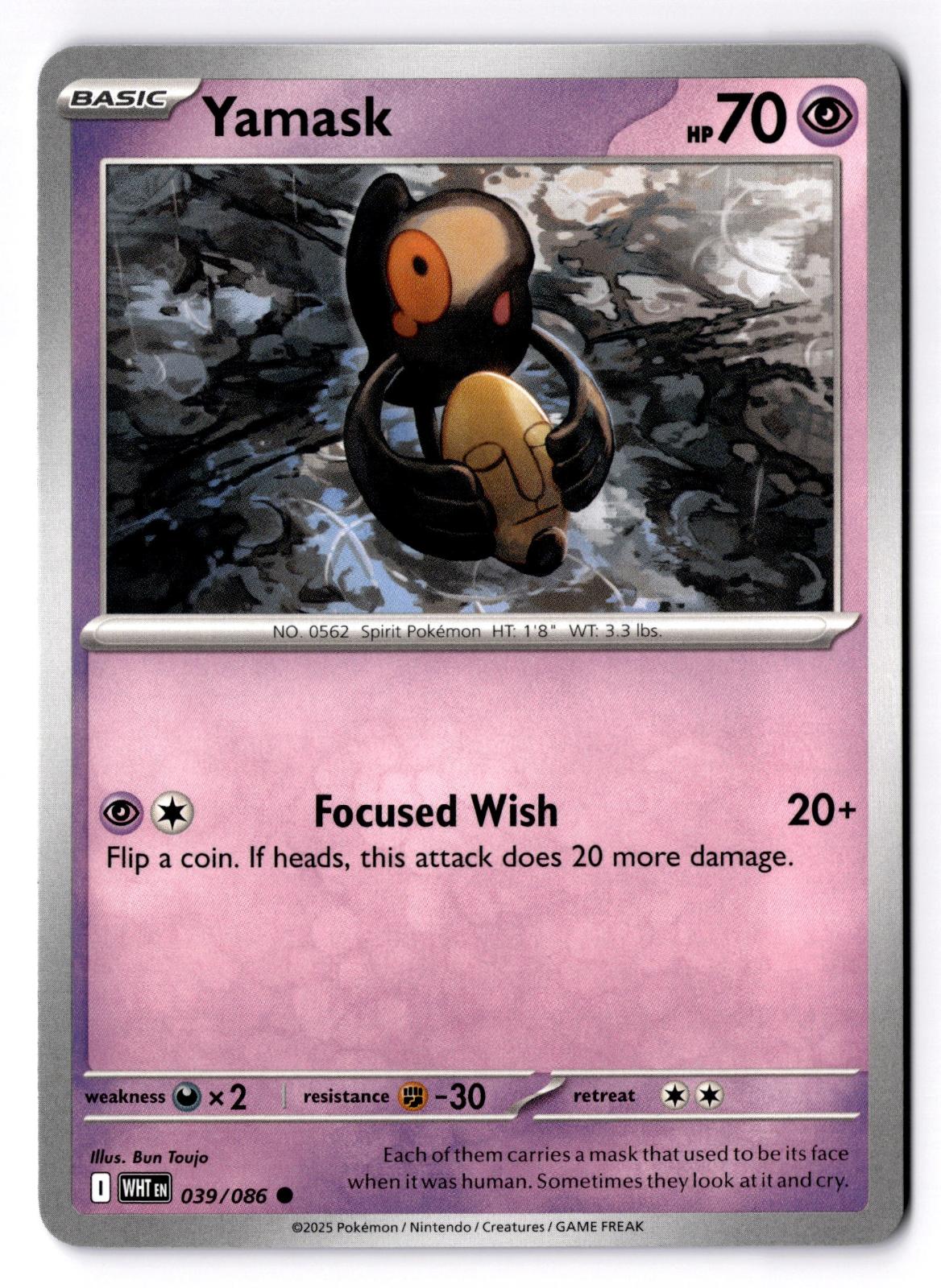 Yamask 039/086 Common White Flare Pokemon Near Mint