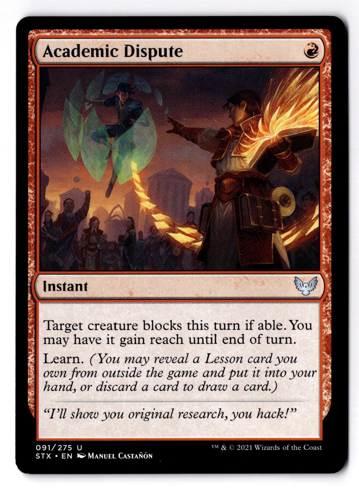 Academic Dispute 91 Uncommon Strixhaven: School of Mages Magic: The Gathering LP