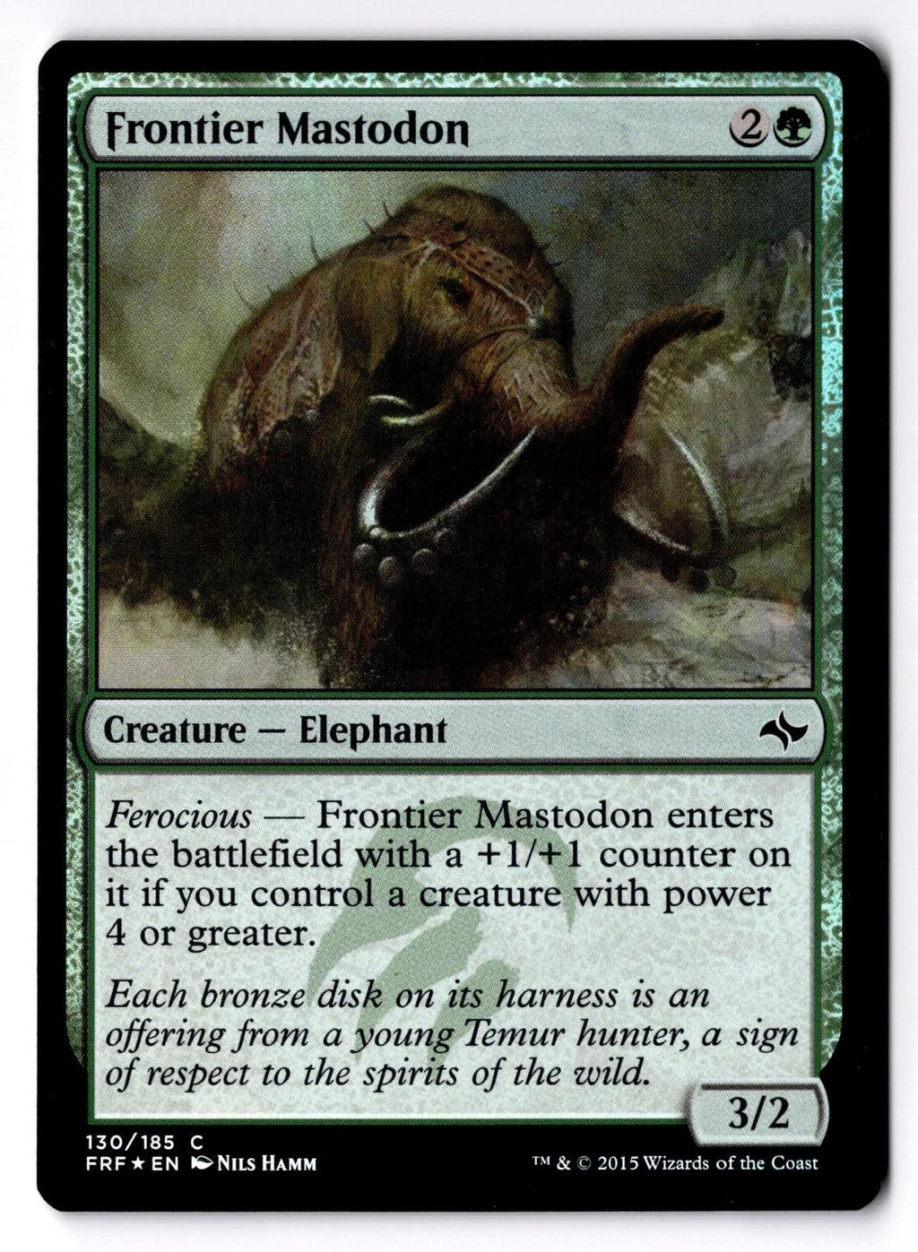 Frontier Mastodon 130 Common Fate Reforged Magic: The Gathering Foil LP
