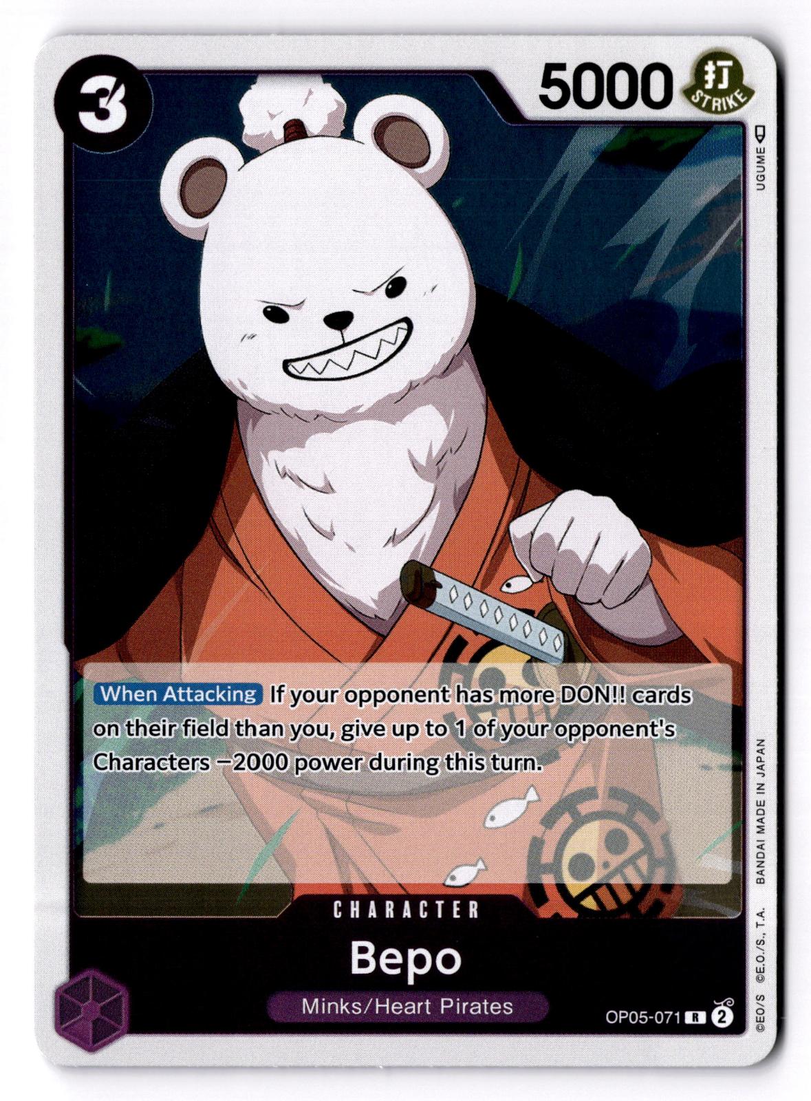 Bepo OP05-071 Rare Awakening of the New Era One Piece Foil Near Mint