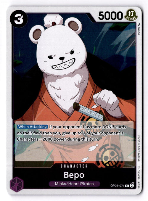 Bepo OP05-071 Rare Awakening of the New Era One Piece Foil Near Mint