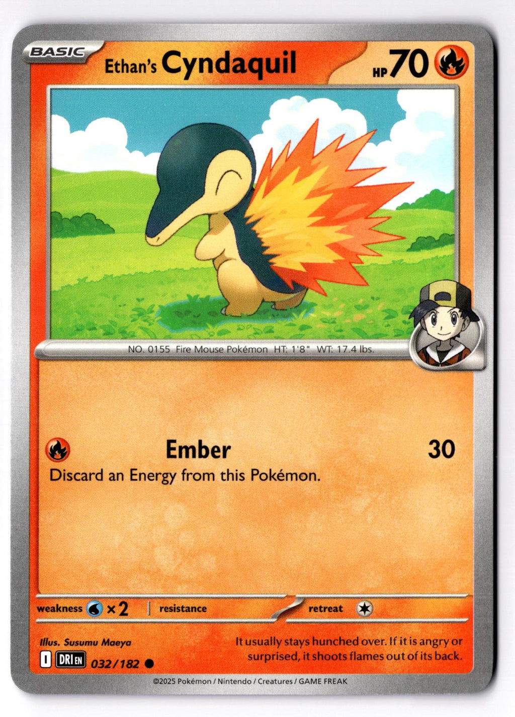 Ethan's Cyndaquil 032/182 Common Destined Rivals Pokemon Near Mint