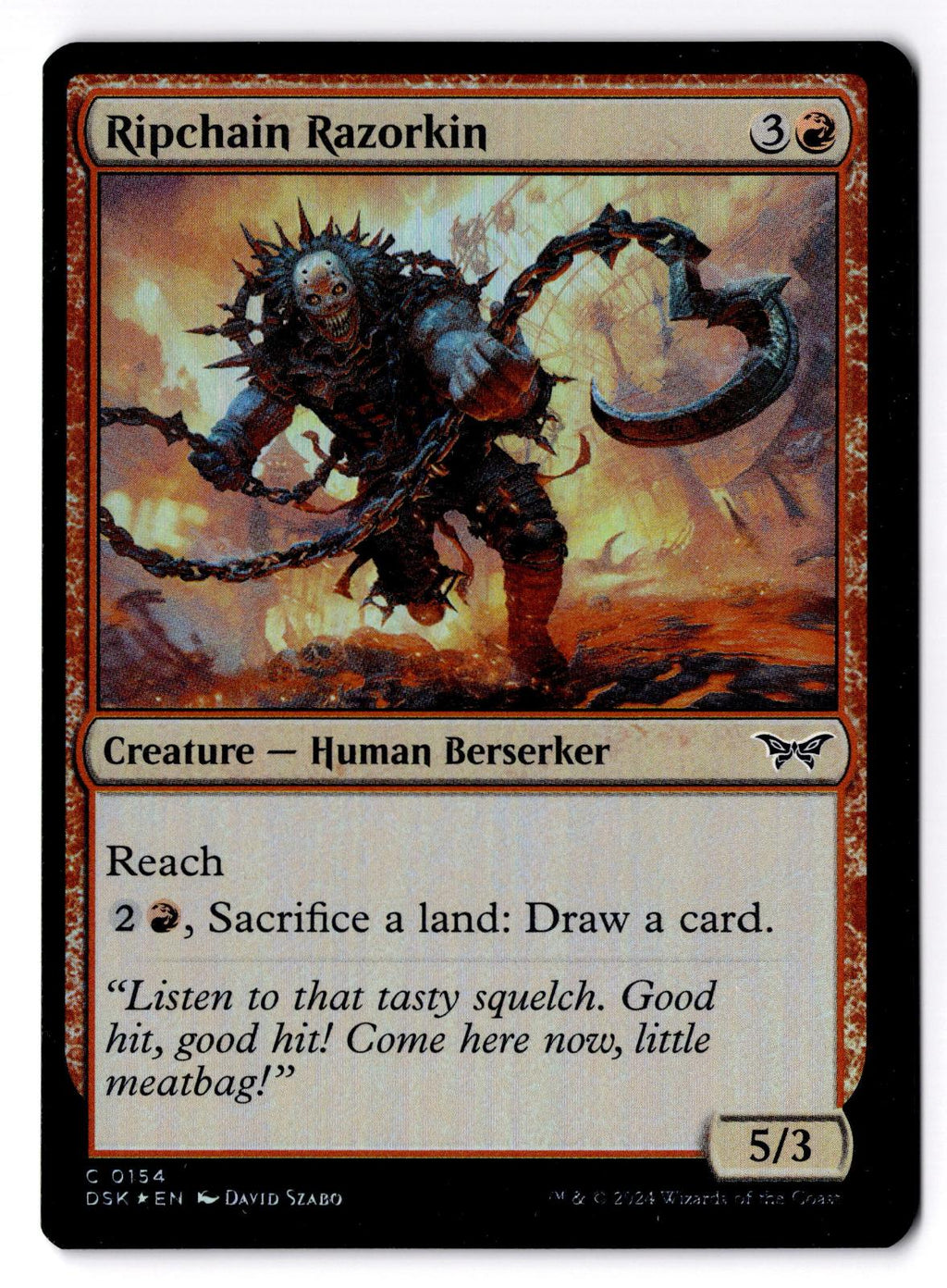 Ripchain Razorkin 154 Duskmourn: House of Horror Magic: The Gathering Foil LP