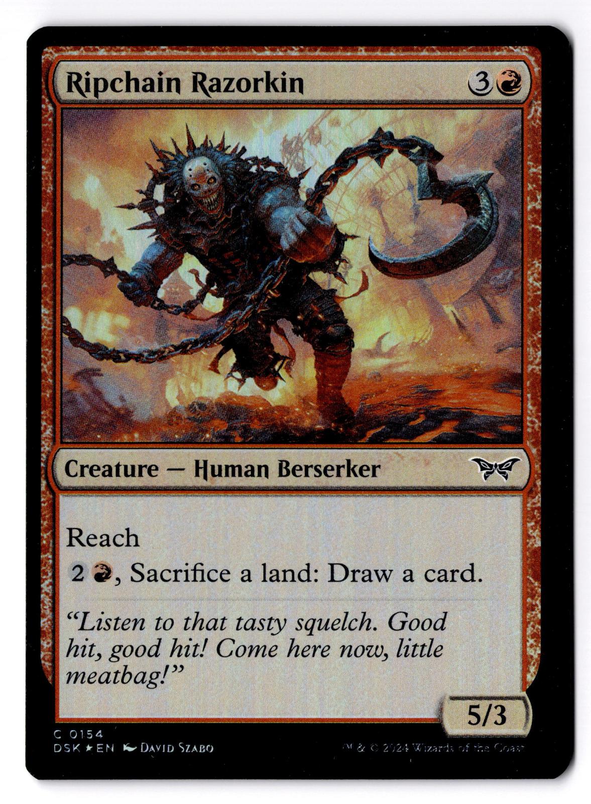 Ripchain Razorkin 154 Duskmourn: House of Horror Magic: The Gathering Foil LP