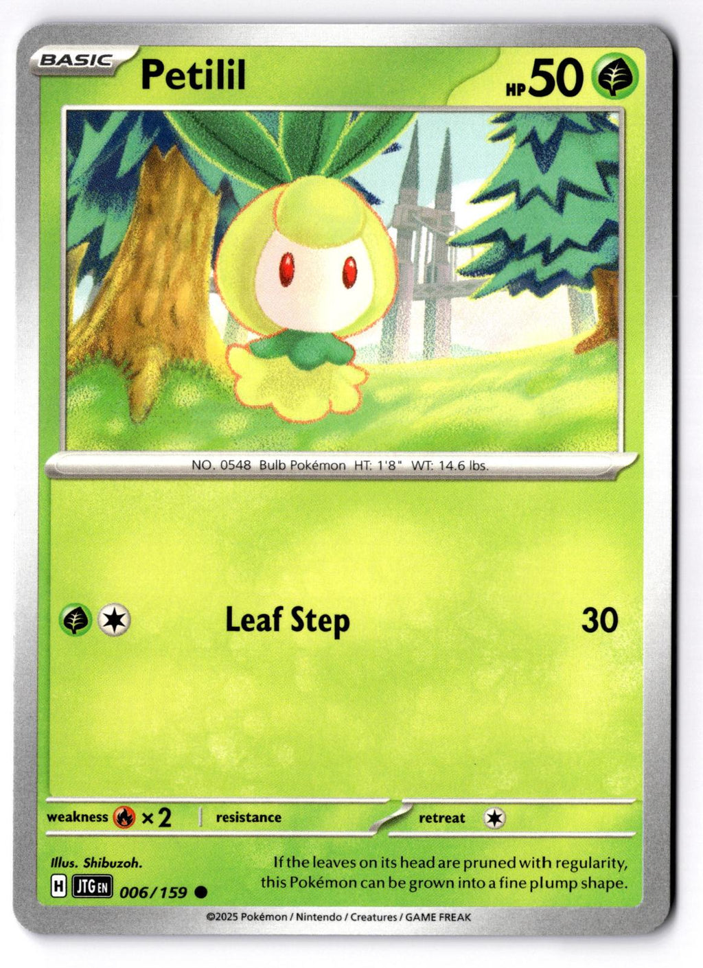 Petilil 006/159 Common Journey Together Pokemon Near Mint